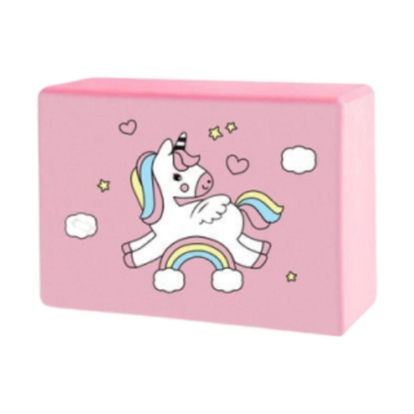 EVA Foam Block for Balance and Fitness, Lightweight Non-Slip Exercise Block for Gym and Indoor Training, Unicorn Color