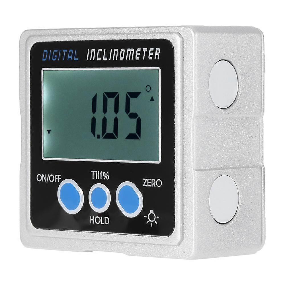 LCD Display Digital Bevel Box Inclinometer Angle Gauge Protractor with Three Sides Magnet for Leveling