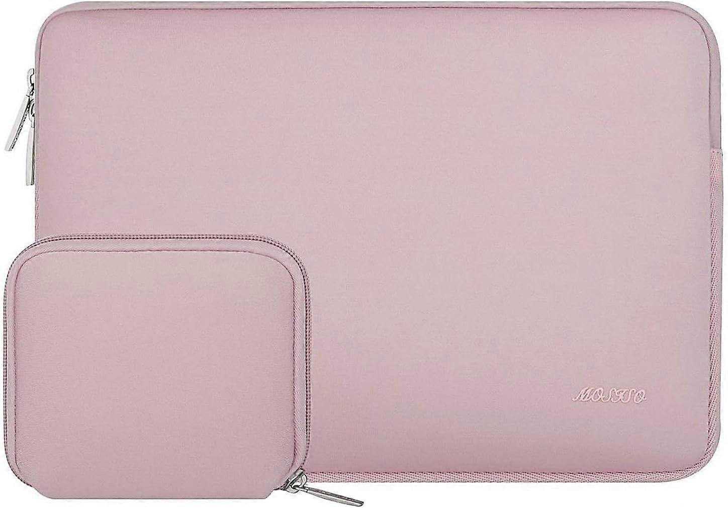13 Inch Laptop Sleeve for MacBook Air M4 M3 M2 M1 with Small Case Computer, Light Pink