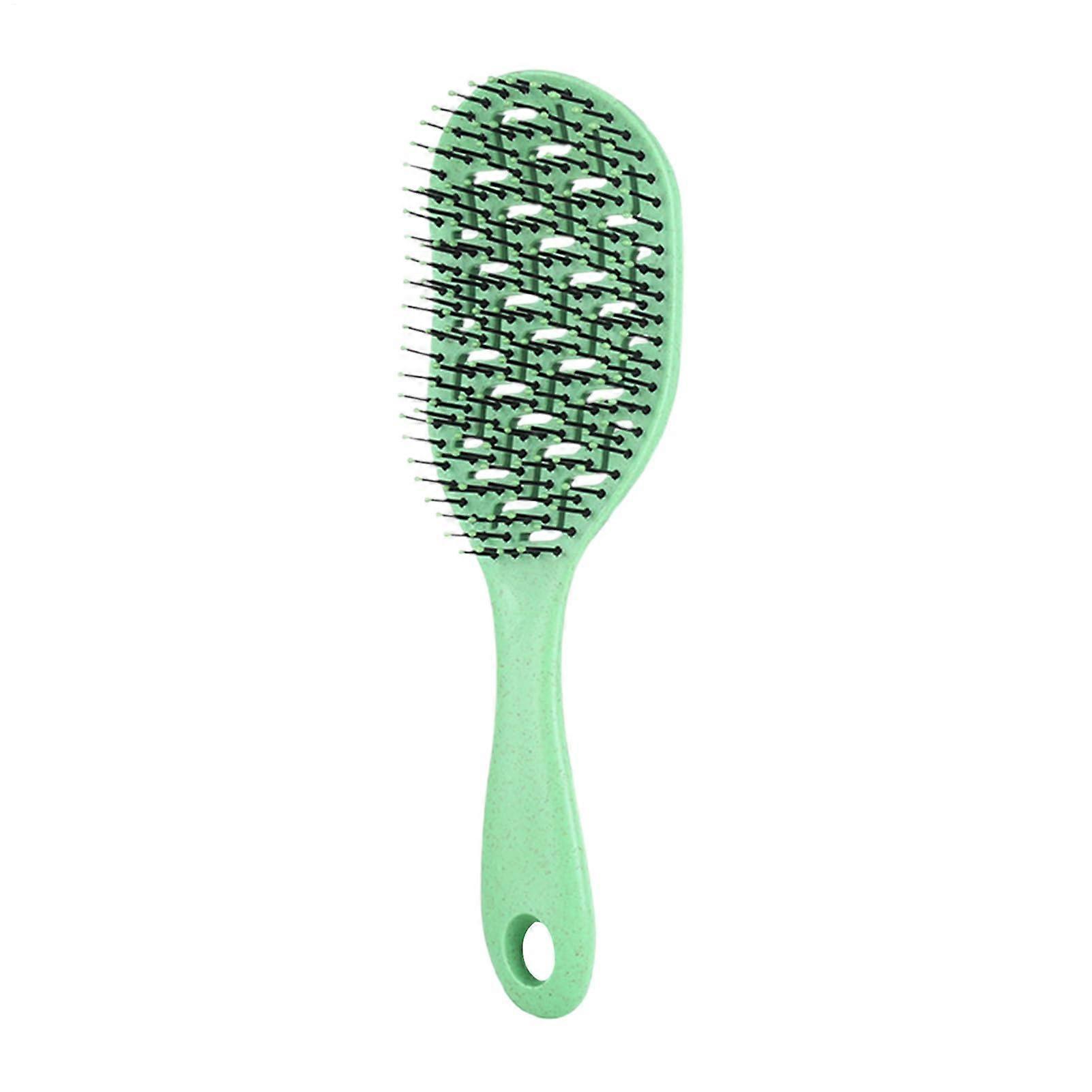 Hair Brush for Men, Paddle Brush with Scalp Massager, 23.9 x 7.1 x 3 cm, Green Styling Tool for Travel and Dorm Use