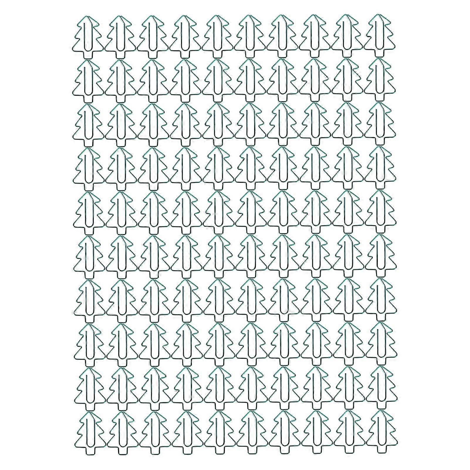2025 Latest Model  100Pcs Paper Clips Cute Unique Tree Shape Electroplating