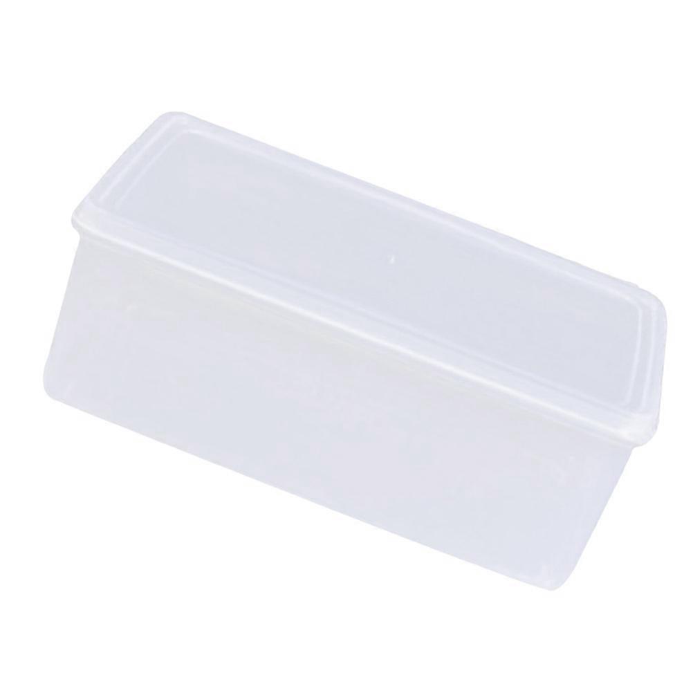 Plastic Food Boxes Crisper Food Storage Refrigerator Safe Transparent 3.3L Rectangular 1Set