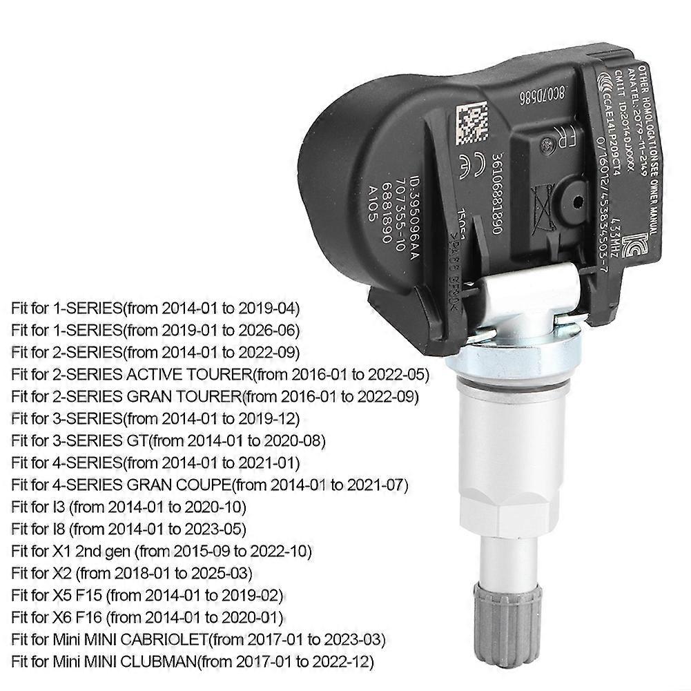 4pcs Tire Pressure Monitoring Sensors TPMS 36106881890 Fits for 1-Series 2-Series X1 X2