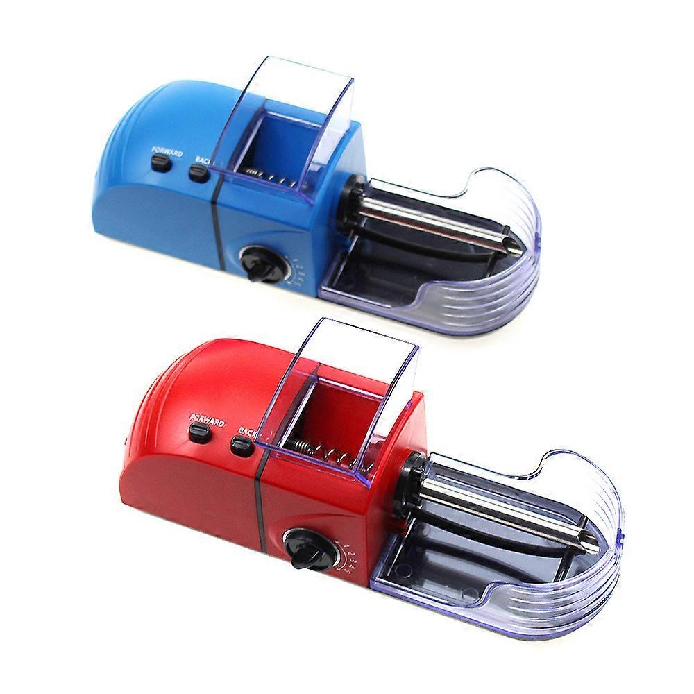 Electric Rolling Machine 5 Level Adjustment Wear Resistant ABS Automatic Cigarette Roller for Beginners Blue