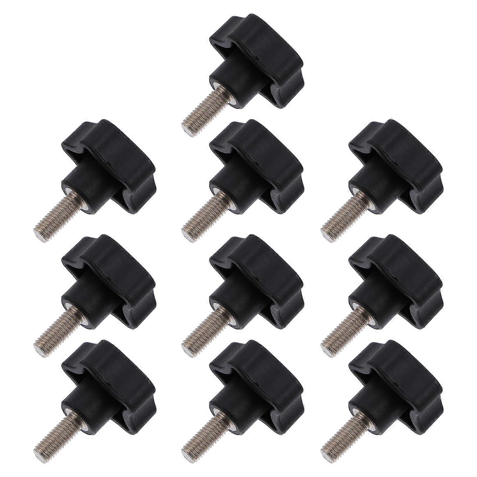 Clamping Screw Knobs for Machine with Black Color Plastic and Iron Material 10 Pieces