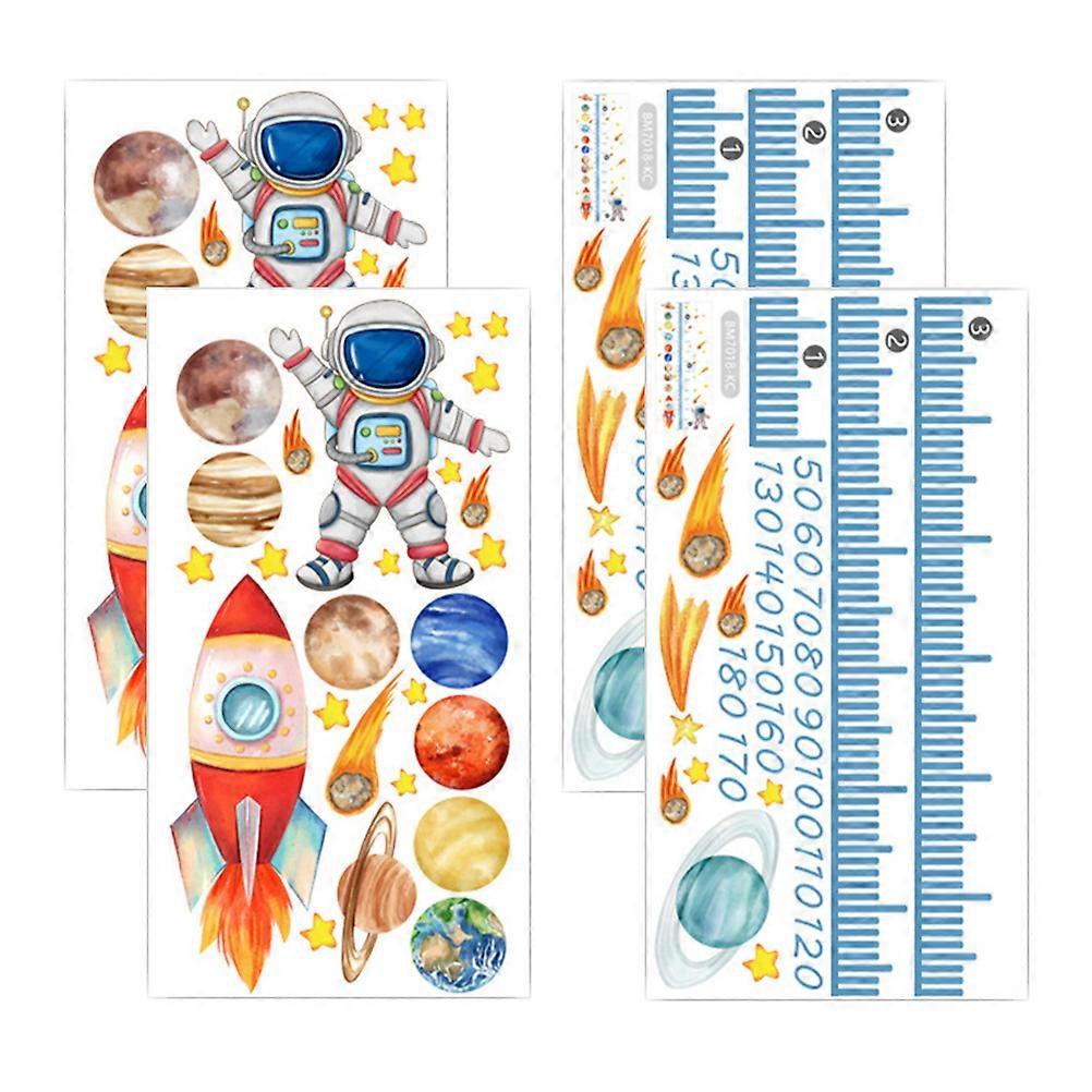 Tear-Resistant Height Growth Chart Wall Sticker For Nursery Room Assorted Color 130.00X55.00X0.10CM Wear-Resistant 2Sets