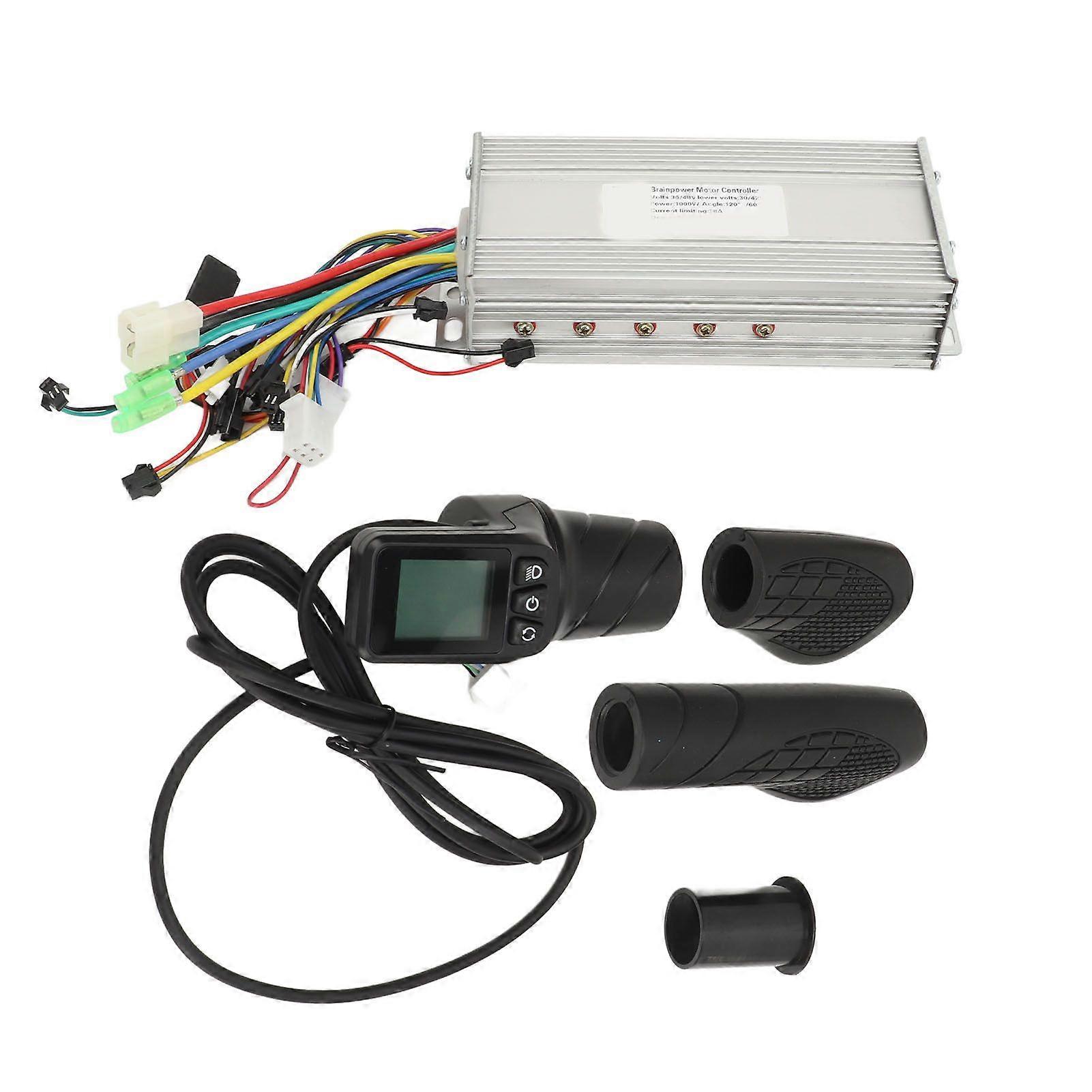 36V 48V 1000W 38A Elektrofahrrad Controller Kit Elektrofahrrad Controller 128DX Halbgas Wasserdichtes LCD-PanelYMQX)
