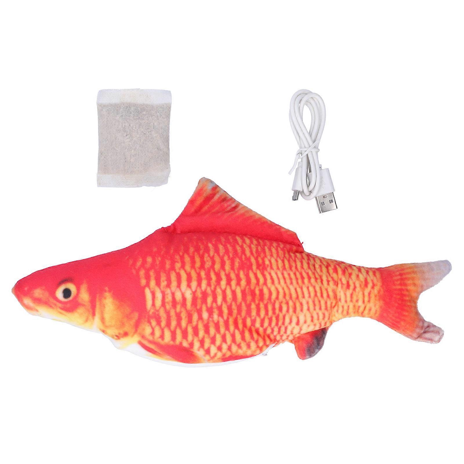 Electric Fish Cat Toy Plush Moving Wagging Jumping Automatic Simulation Fish Rechargeable