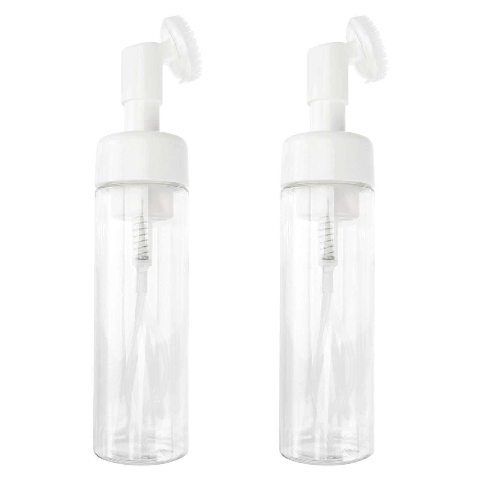 Foaming Scrubbing Bottles Transparent Plastic Foaming Bottles 2Pcs
