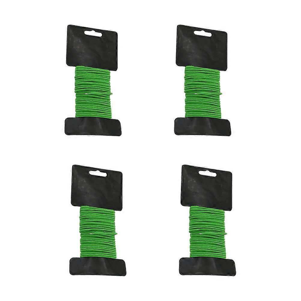 Green TPR and Iron Plant Ties for Garden Use with Flexible and Durable Design 4 Bundles