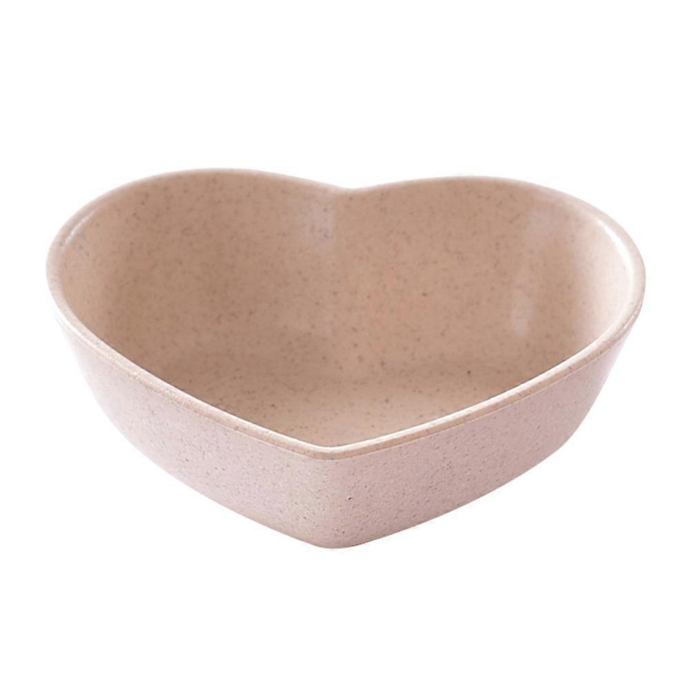 Condiment Bowls Heart Shaped Straw Multi Purposes For Dinner Table 4Pcs
