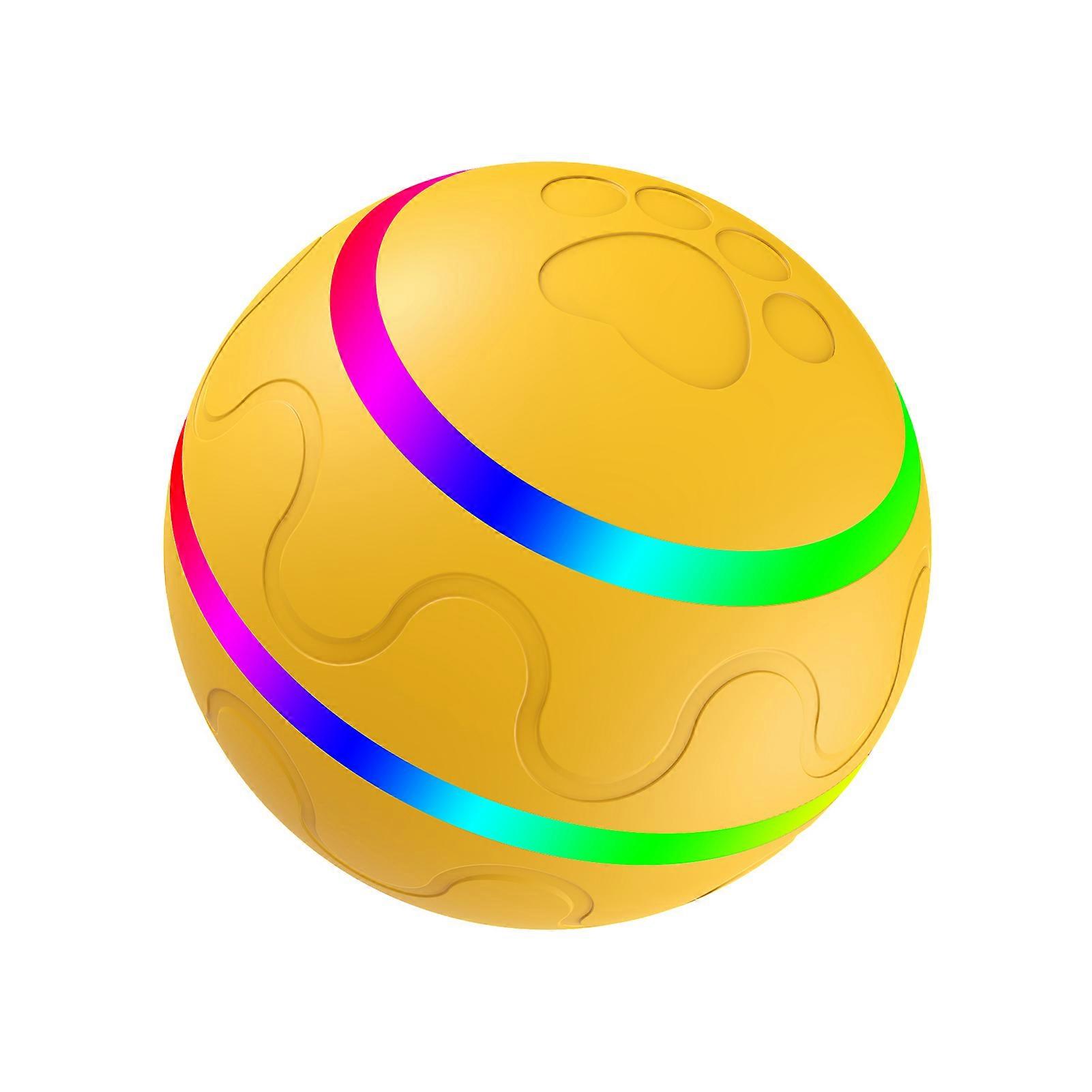Pet Rolling Ball ABS Silicone Material IP54 Interactive Dog Active Rolling Ball Toy with LED Light Rechargeable Battery for Large Dogs