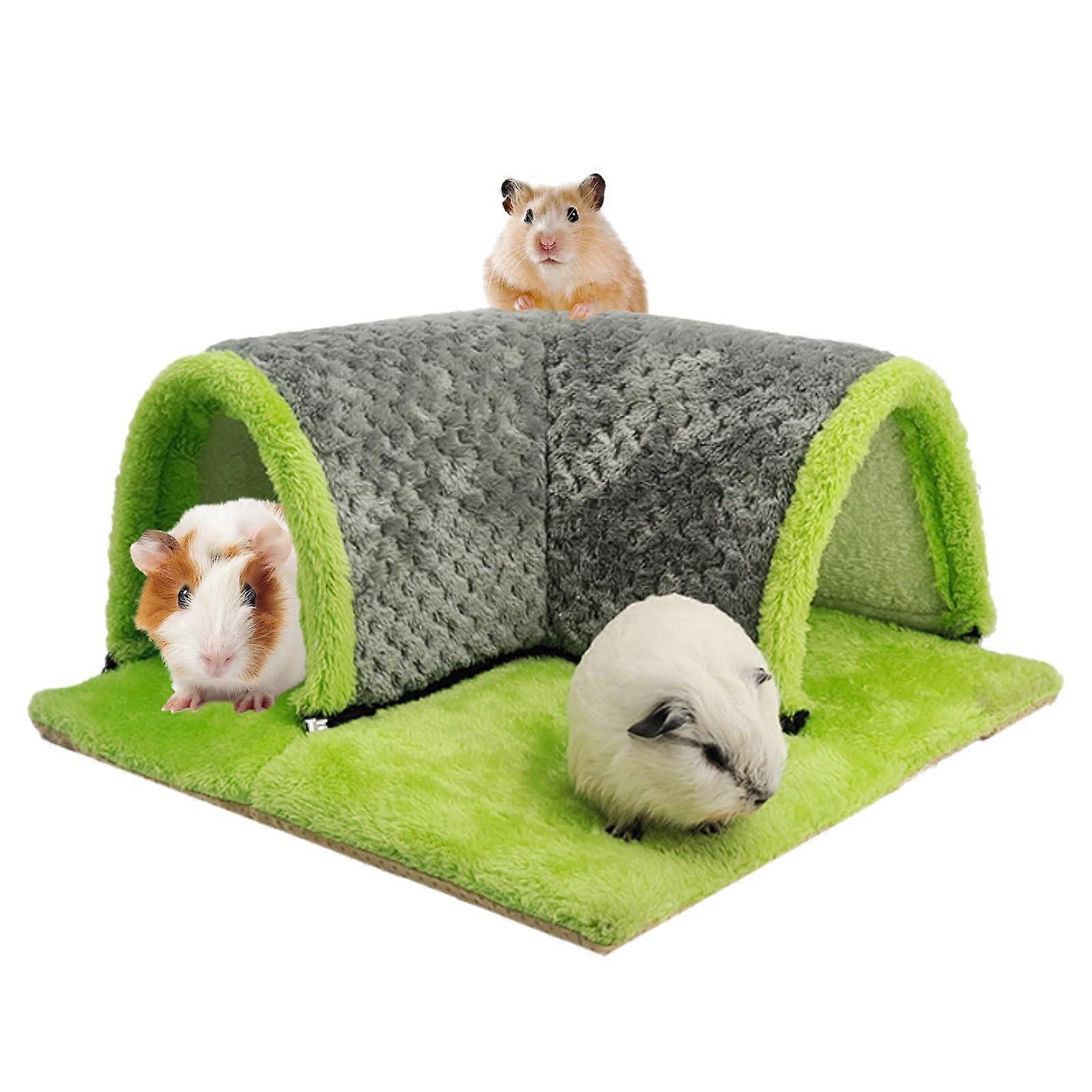 Guinea Pig Tunnel House, Removable Rabbit Hideout Toy for Rabbits, Chinchilla, Ferrets gray