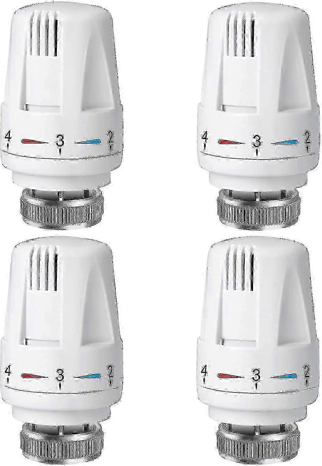 4 Pieces M30 X 1.5 Thermostatic Radiator Valve Heads - Heating Control for Home & Office Efficiency