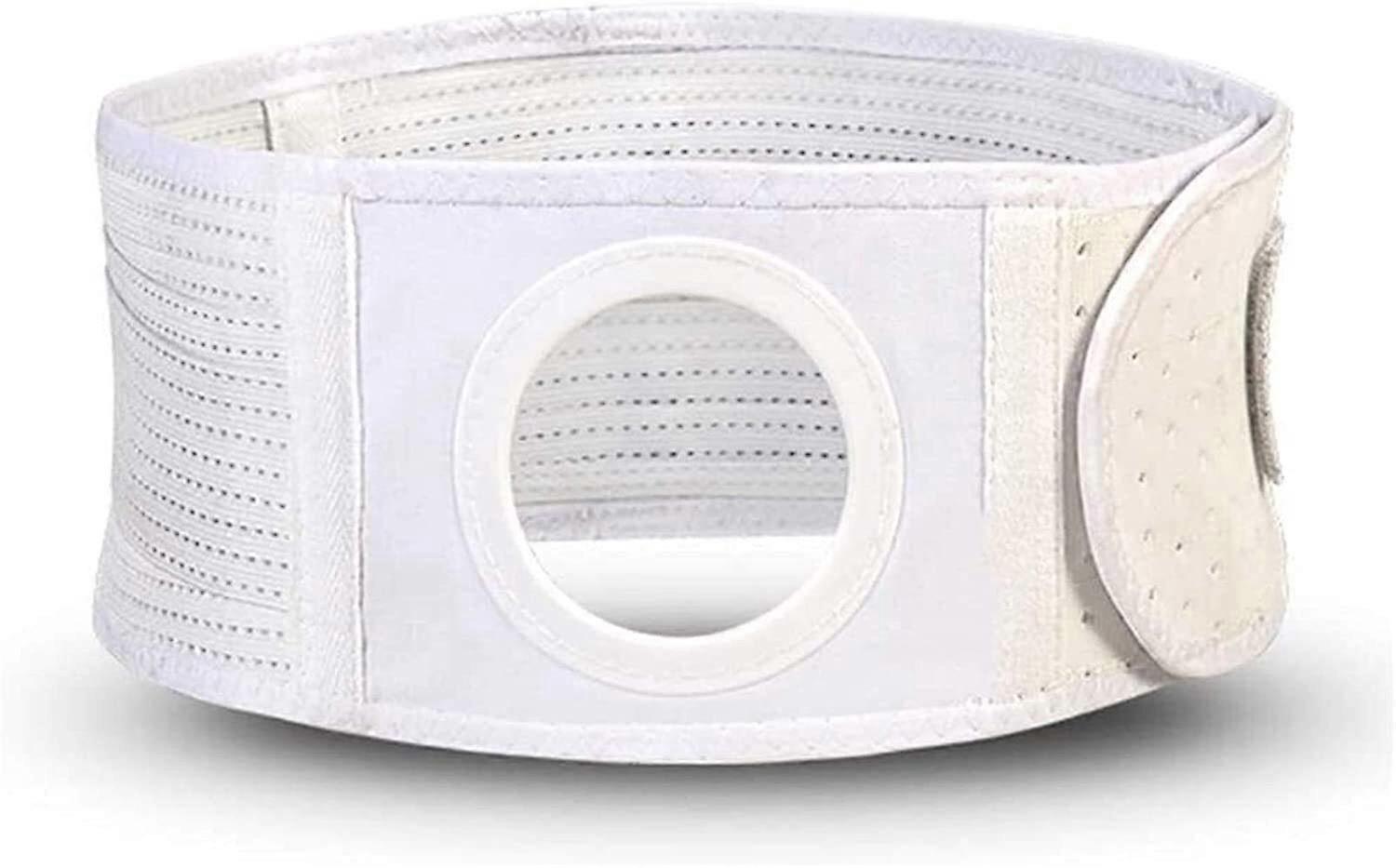 Hernia Belt for Stoma Care, Elastic Abdominal Support Belt with Stoma Opening, X-Large Size, 8 cm Color and Fit