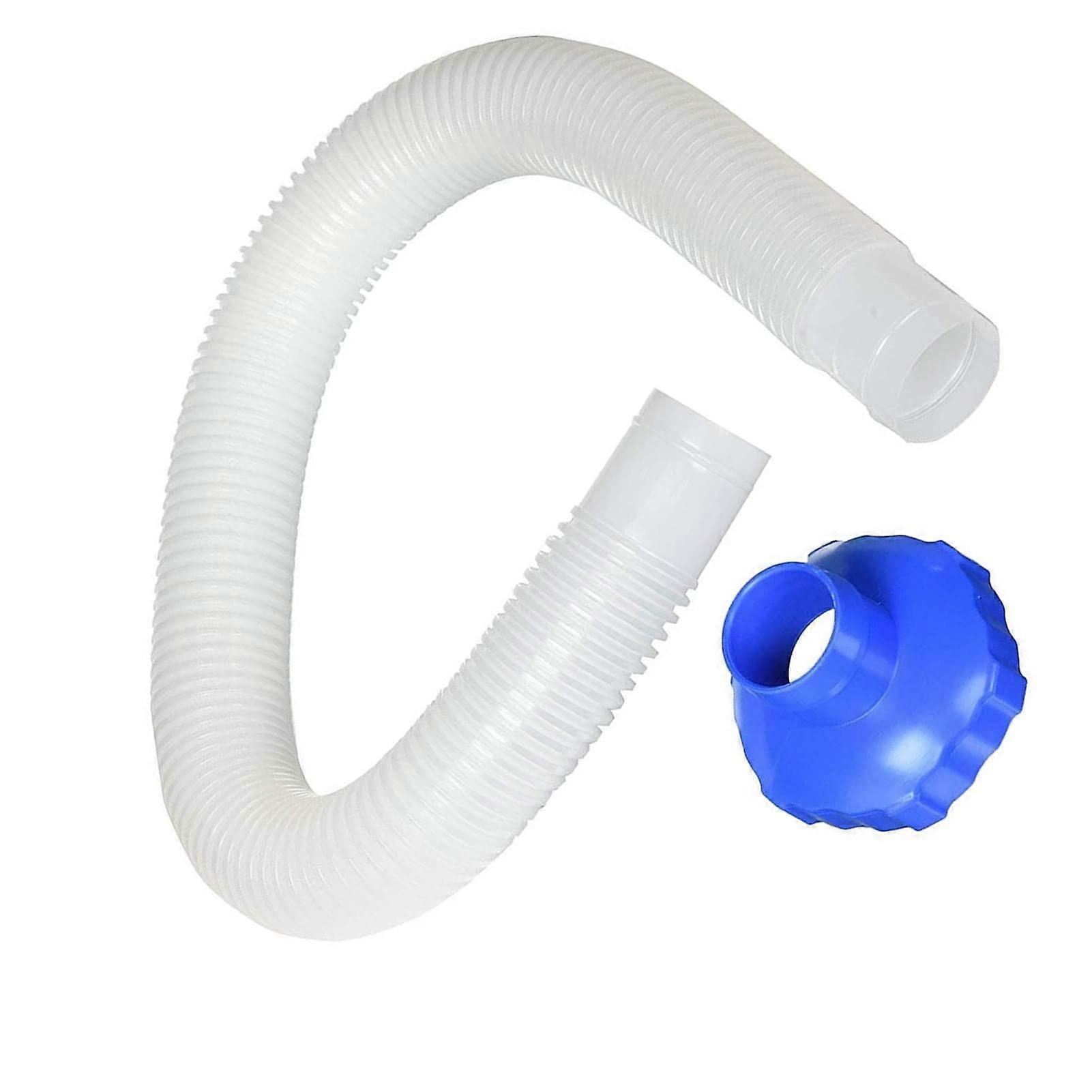 Above Ground Pool Skimmer Hose and Adapter Set, Compatible Pool Cleaning Tool with White Tube for Easy Maintenance
