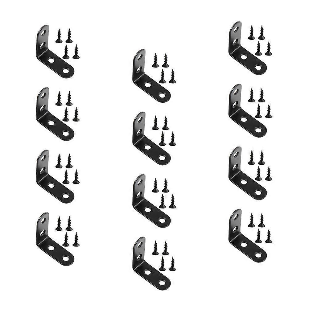 Right Angle Bracket Corner Brace Sturdy Installation Kitchen Garage Study 4.00X4.00X0.20CM 12Pcs