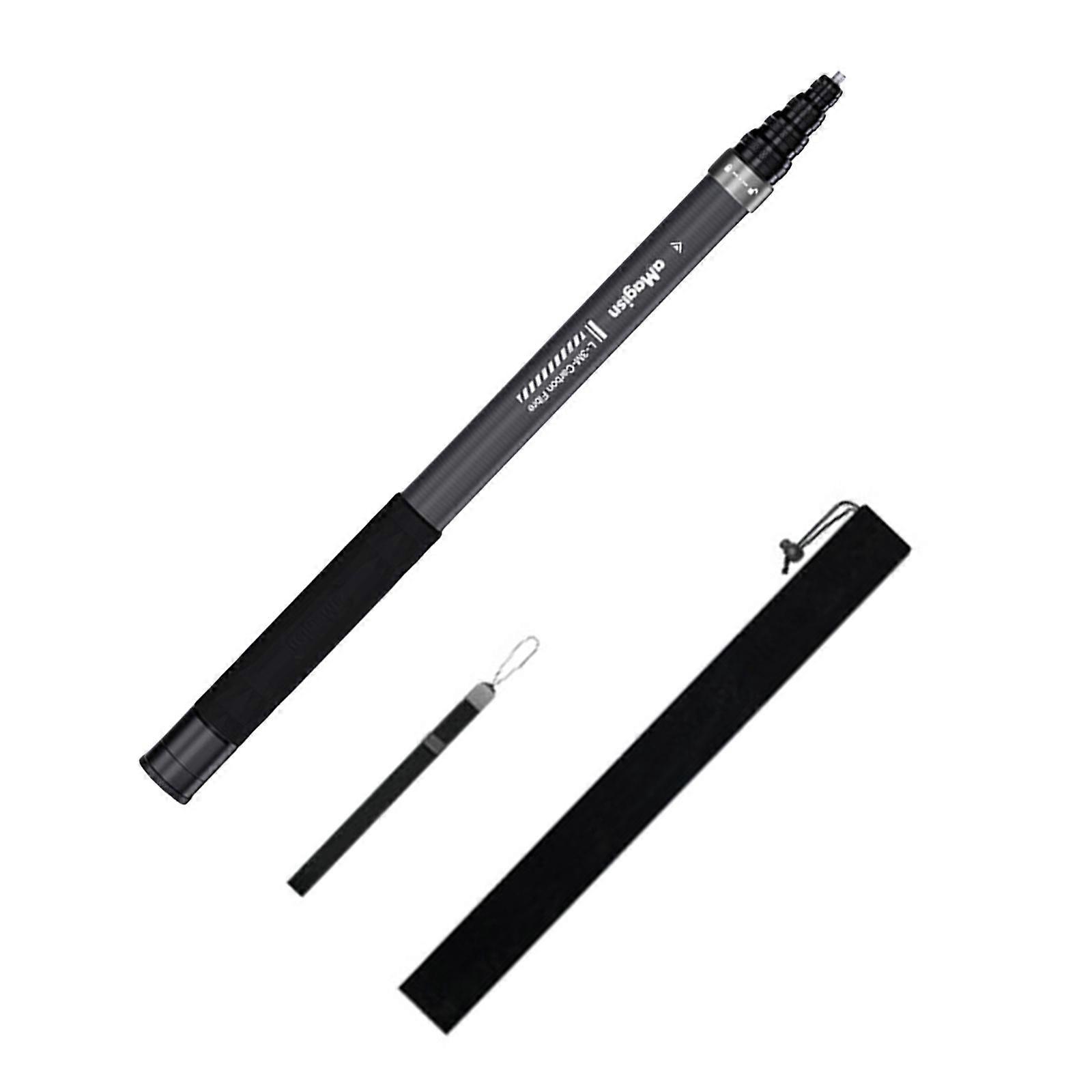 300cm Invisible Selfie Stick with Carbon Fiber Build 5 Adjustable Length Lightweighted for Action Cameras Multicolor