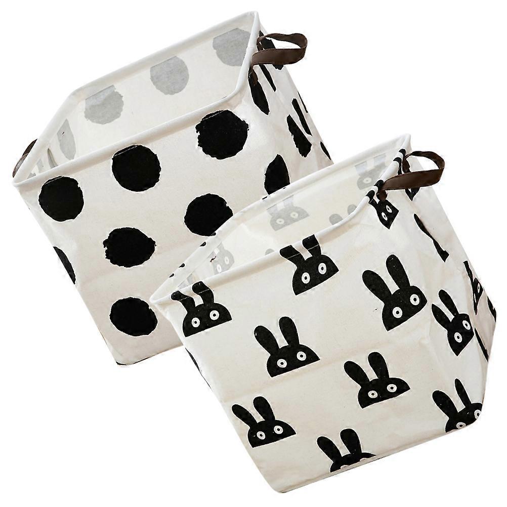 Foldable Storage Baskets Fabric Organizer for Home Use 2Pcs Clothes Storage