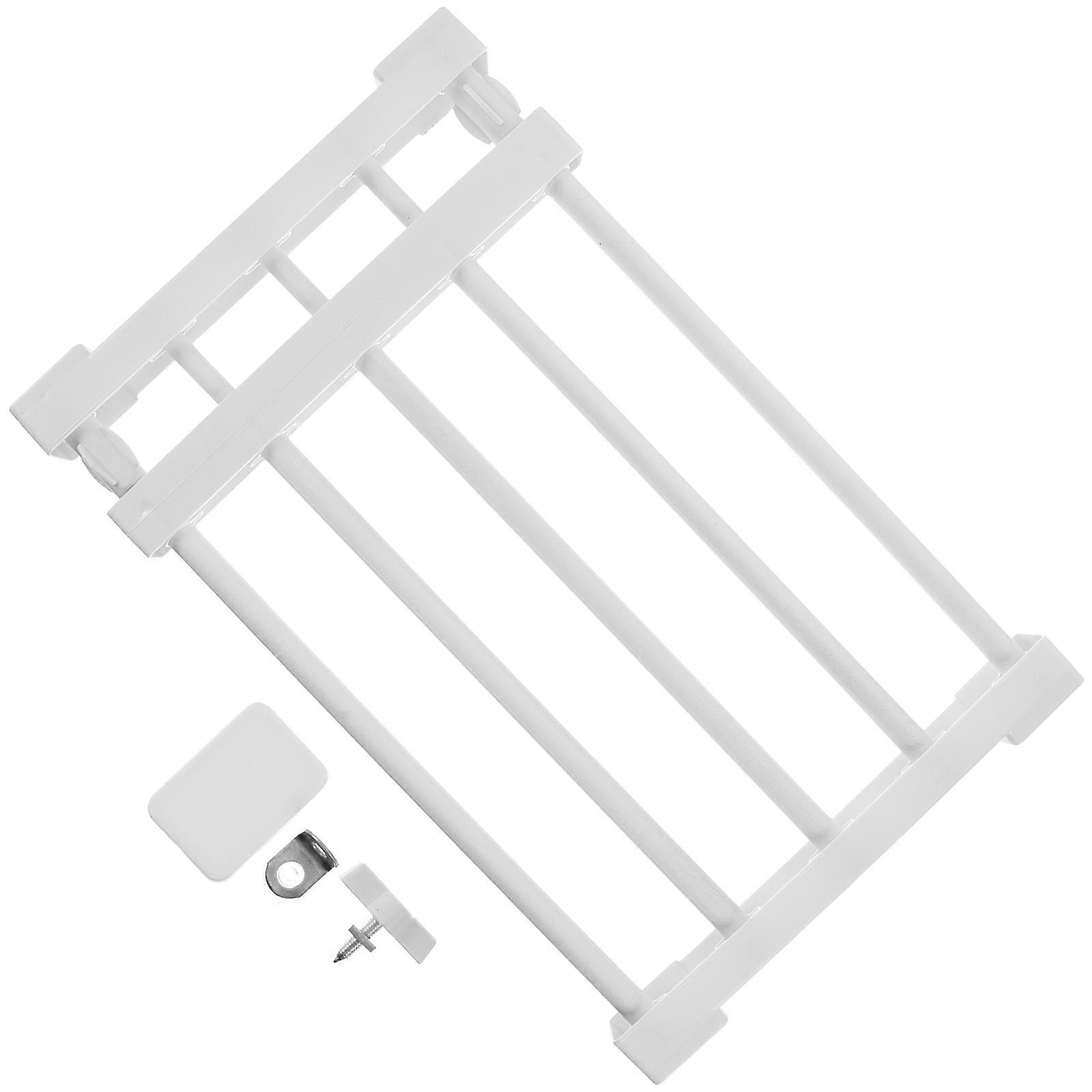 White Expandable Tension Shelf for Storage Use Safe and with AntiSlip Design 13.8 to 47.2 Inches