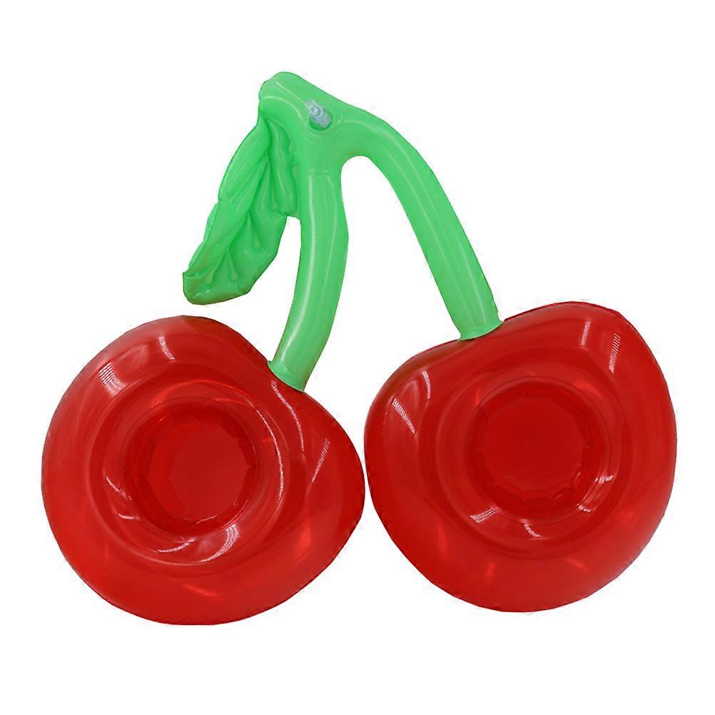 Floating Drink Holder 2Pcs Red Inflatable Cherry Shape Stable Floating for Decorating