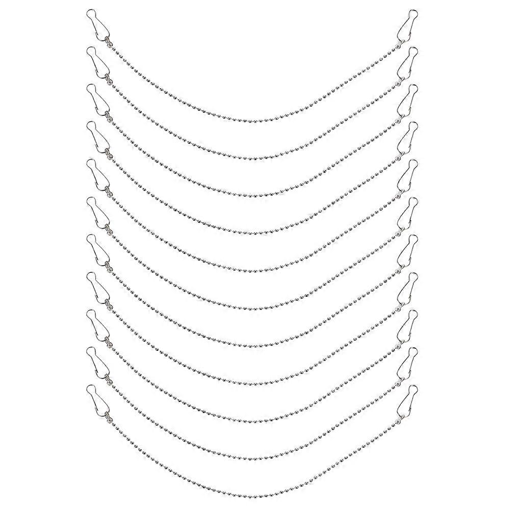 Silver Stainless Steel Hanging Chains with Hooks for Decoration 24pcs Suitable for Indoors and