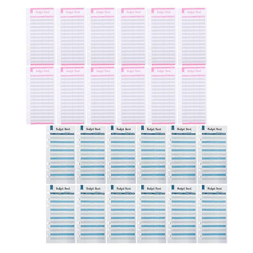 24PCS Budget Sheets for Cash Expense Tracking and Consumption Cards