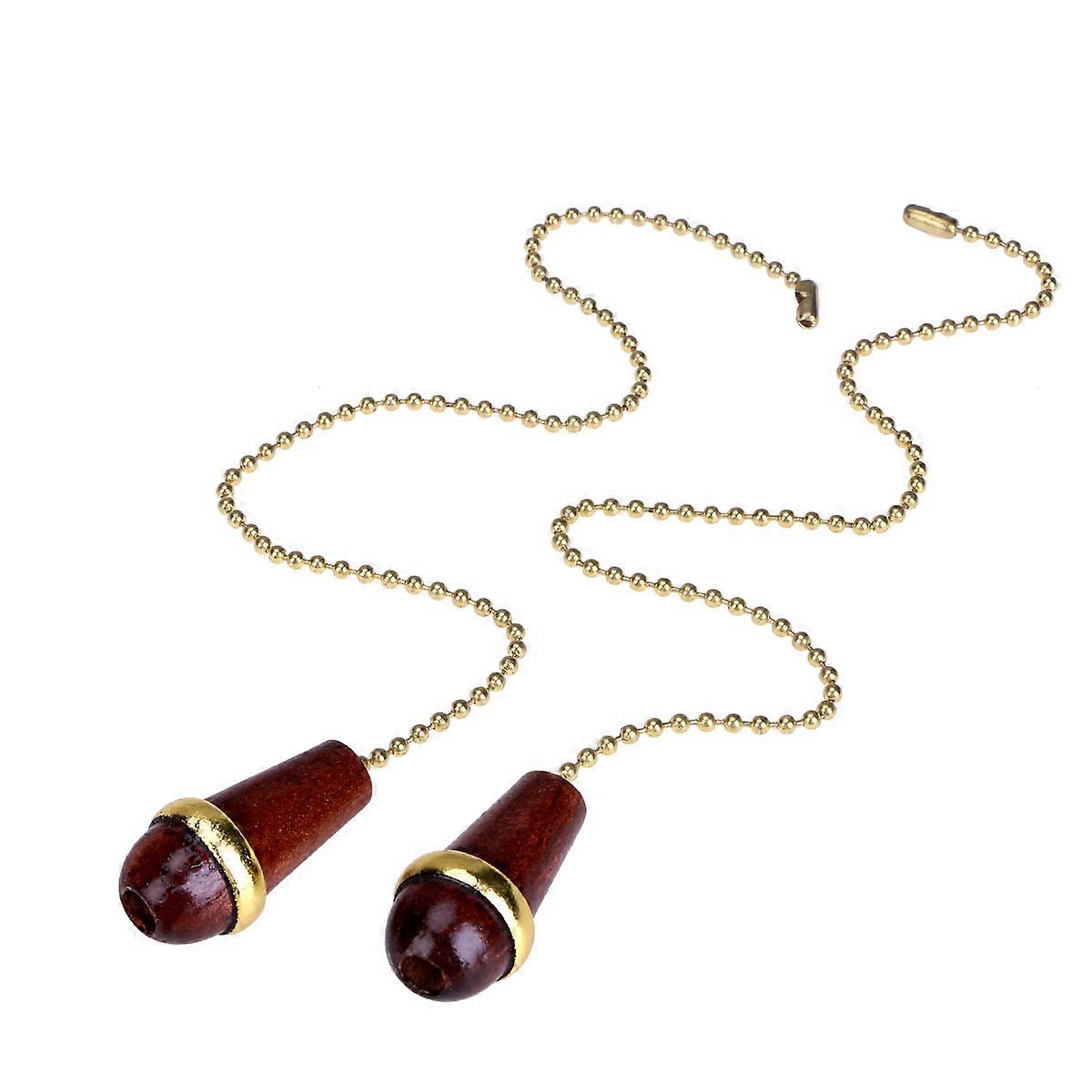 Vintage Style Walnut Finish Chandelier Pendant Ceiling Fan Pull Chain Lamp Ornament for Unique Home Decor