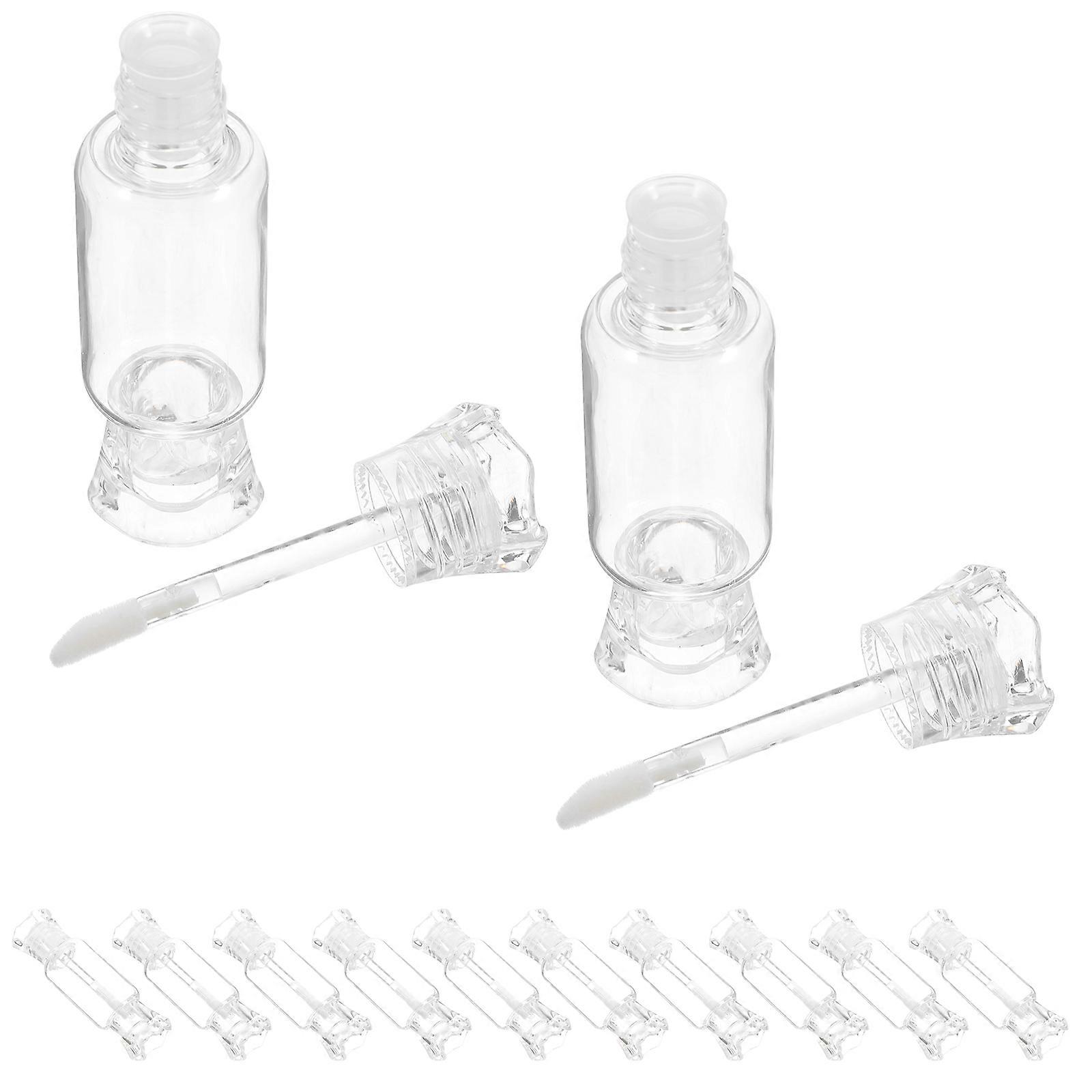 12pcs Transparent Lip Gloss Tubes Stylish Gradient Design DIY Lip Color Containers for Makeup Accessories