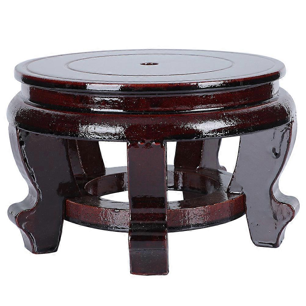 Wood Display Base for Holding Use Dark Red Wood Stable and Versatile 7.87 Inches