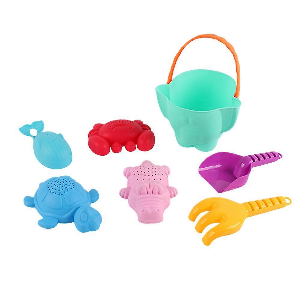 7pcs Beach Playset with Dredging Tools for Outdoor Fun, Boosts Imagination and Motor Skills, Assorted Colors