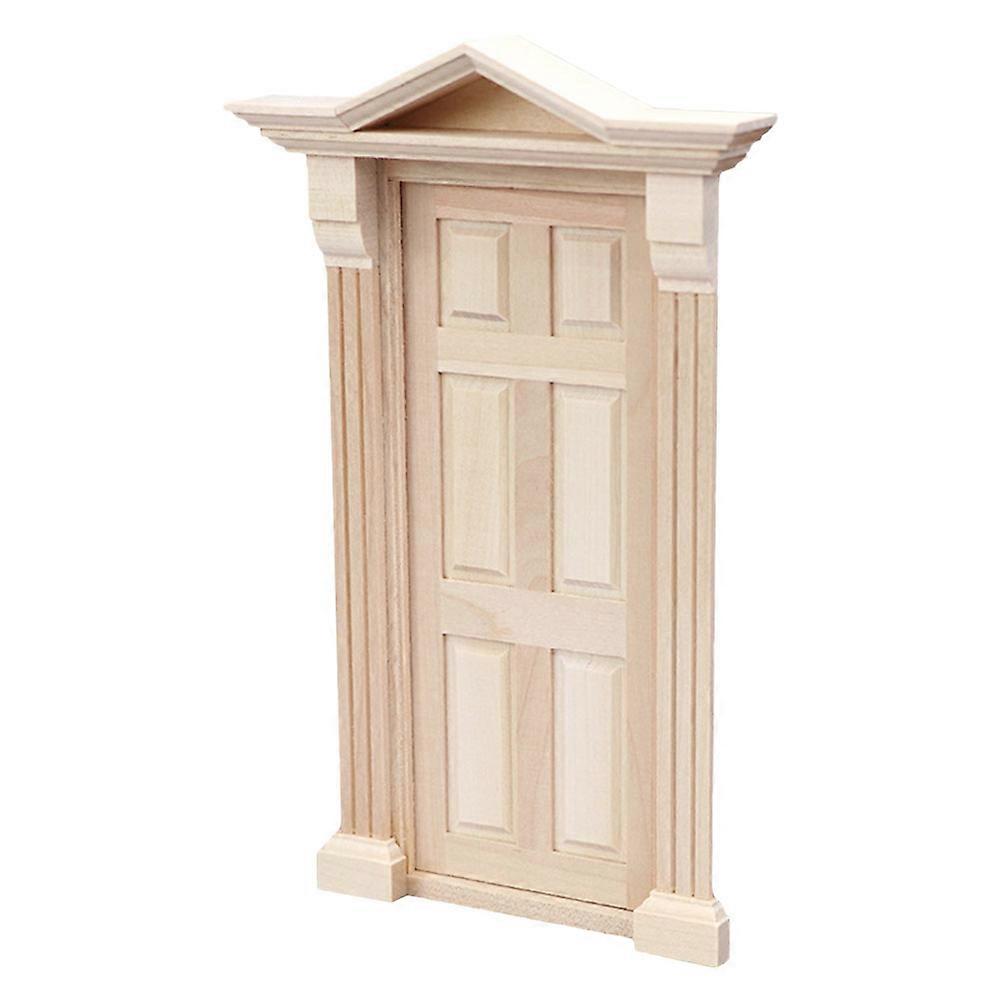Miniature Door Decor for DIY Craft Projects Light Brown Synthetic Material Small Size