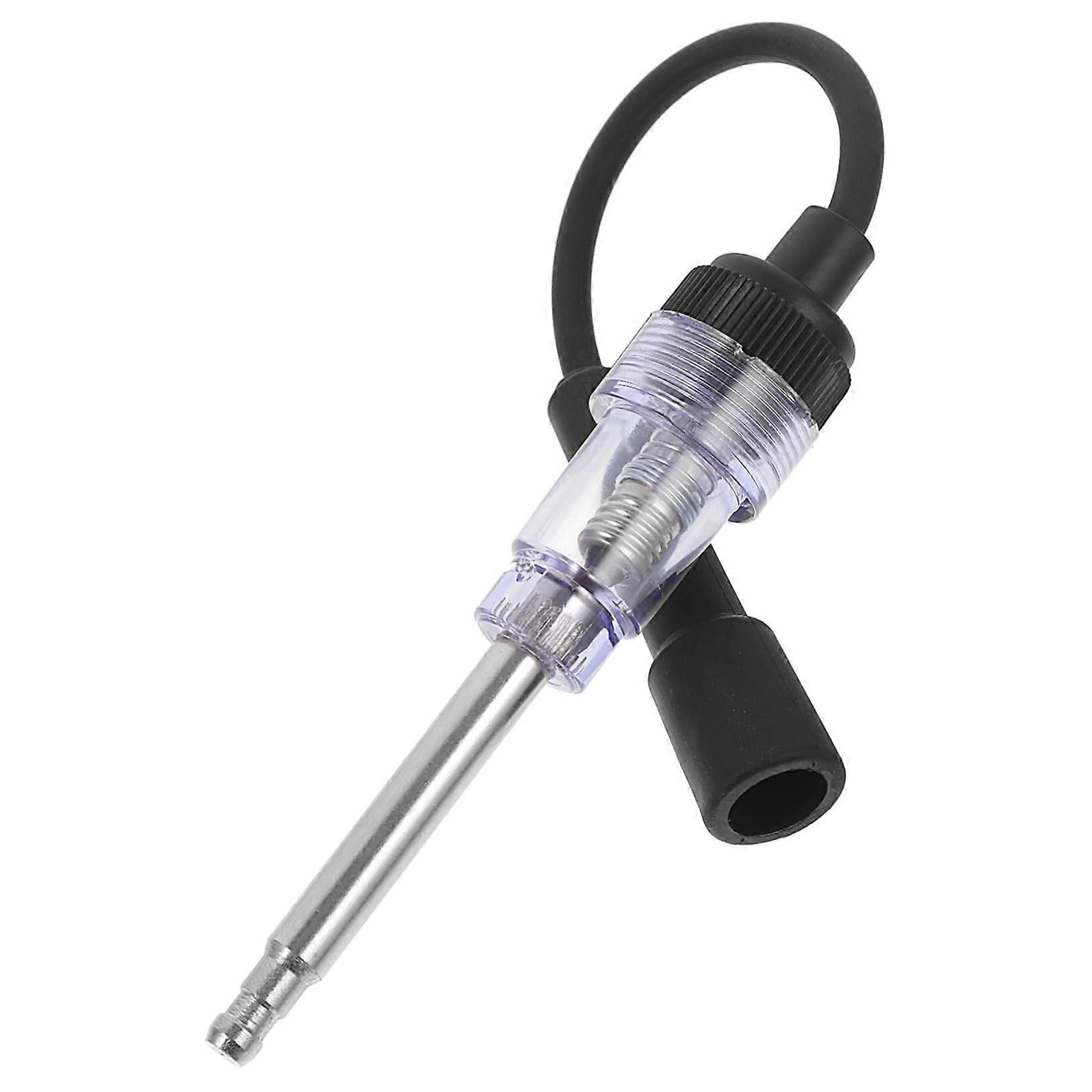 Adjustable spark plug tester for cars with protective cover and spark plug gap gauge for precise diagnosis of ignition systems and other vehicle parts