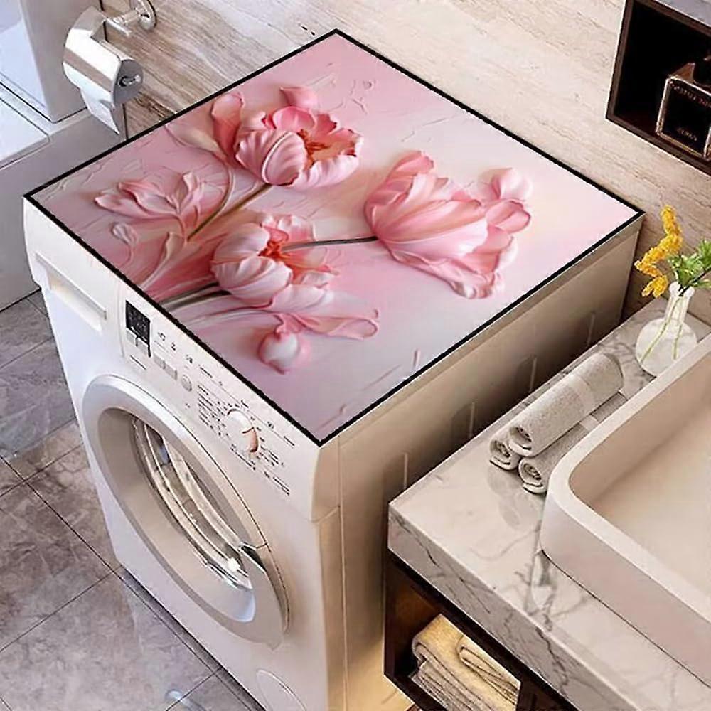 Washing Machine Pad, NonSlip, Absorbent, QuickDrying (3D Flower 4.40x50cm)