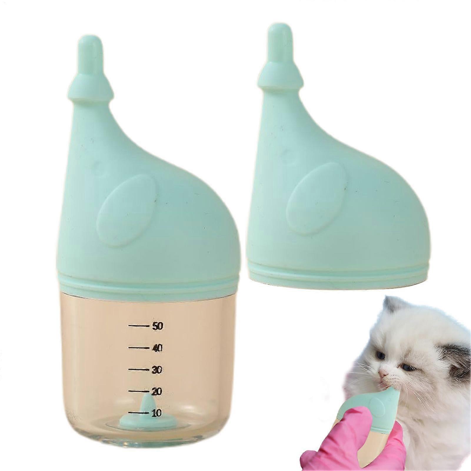 Puppy Nursing Bottles 50 ml with Anti Choking Nipples, Cute Milk Feeder for Kittens and Small Animals