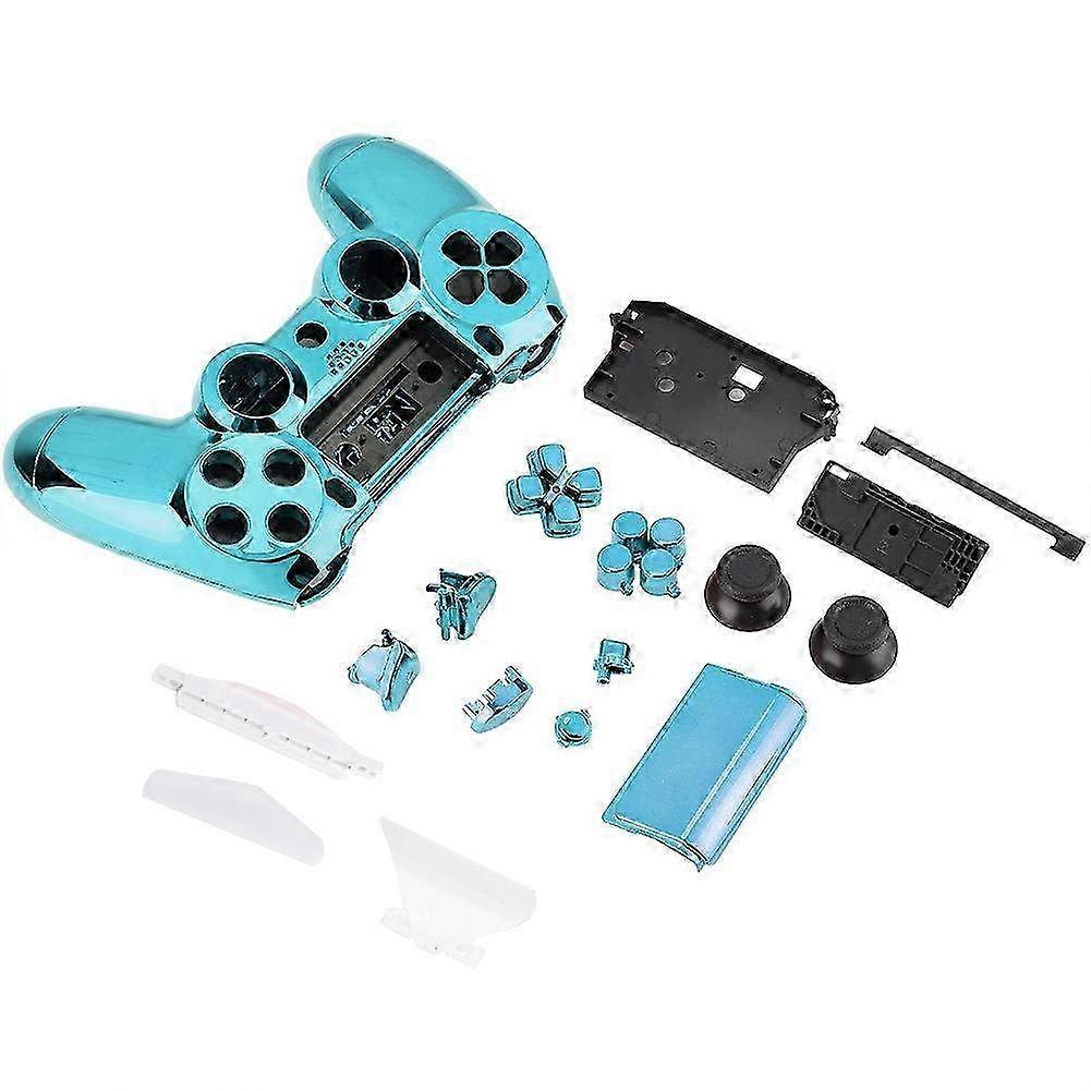 Plating Handle Shell Protection Case for PS4 Gamepad - Blue Cover Compatible with Old 2.0 Version Controllers