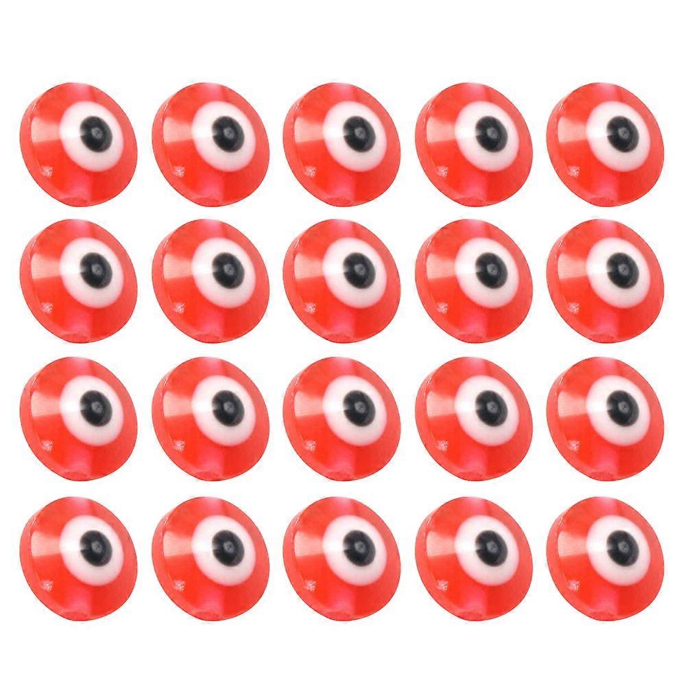 100Pcs Eyeball Accessory Beads For DIY Gifts Unique Design Red Ideal For Bracelet Making