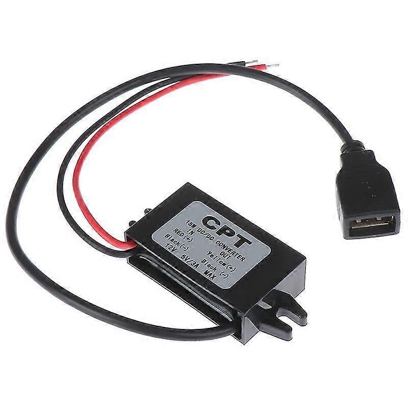 1pc Usb 12v To 5v Dc/dc Voltage Step-down Power Adapter Converter Inverter-M