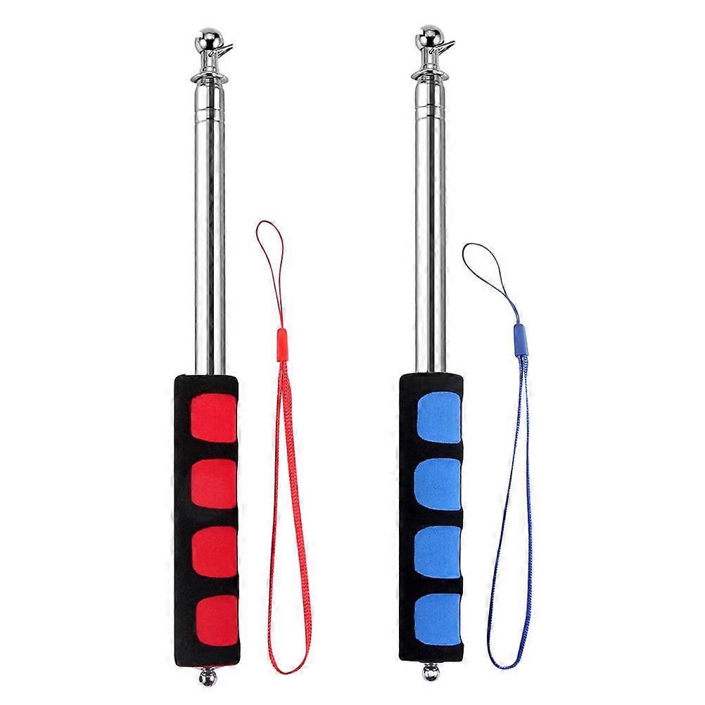 Telescopic Flag Rod 2Pcs 1.2M Assorted Color Suitable For Tour Guiding With Ergonomic Sponge Handle