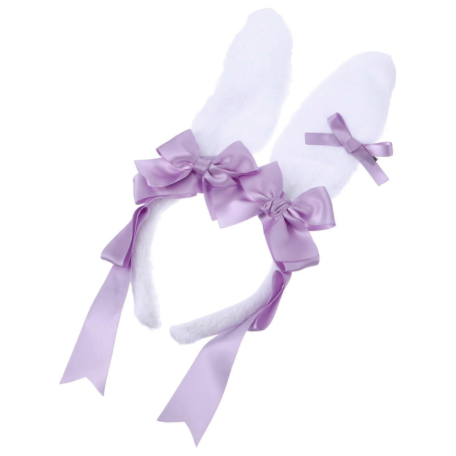 Simple Elegant Rabbit Ear Shape Headband Ideal For Masquerade And Fancy Dress Balls Suitable For Ladies 1Set