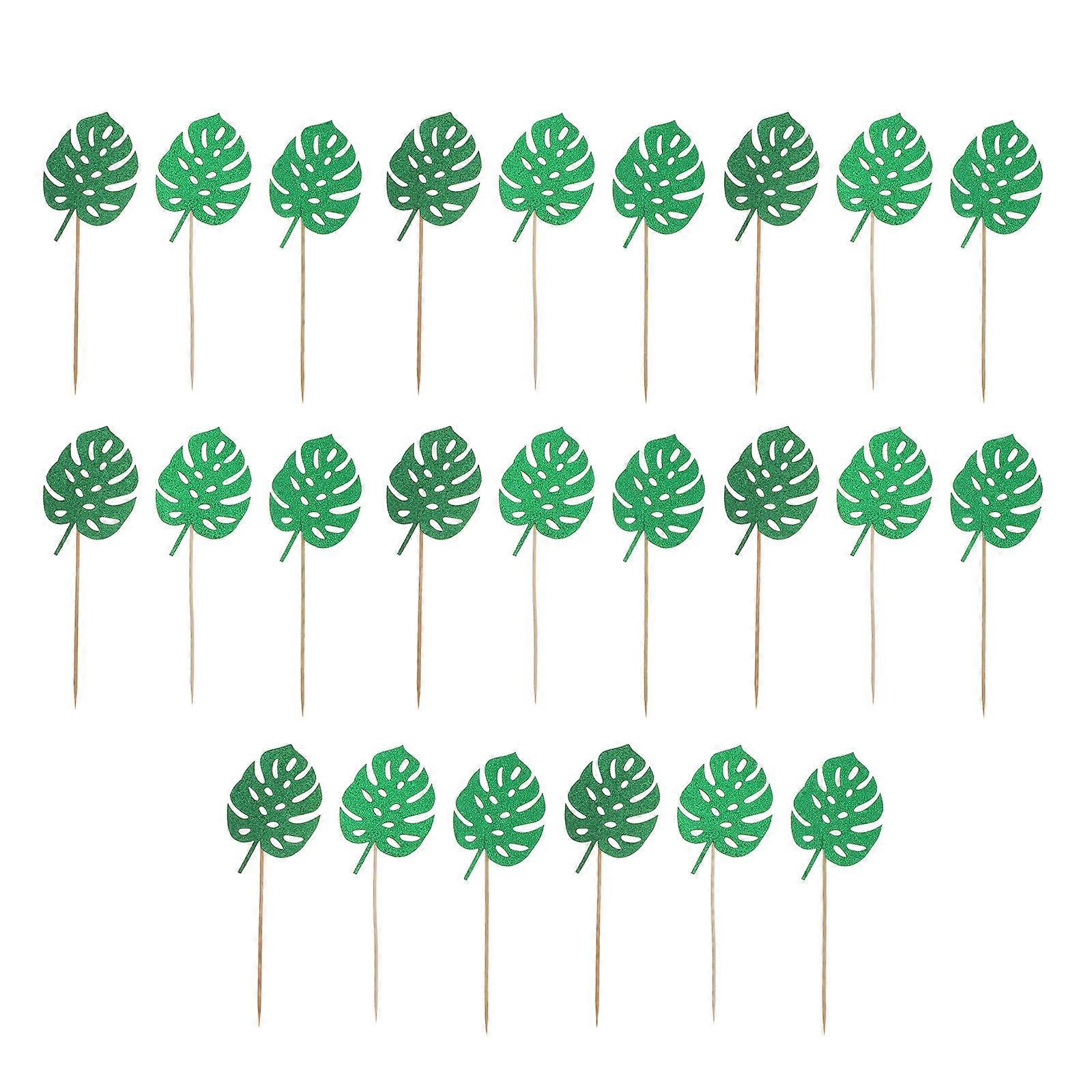 Assorterede farve kage toppers til indretning lavet af papir perfekt til fødselsdagsfester og fotorekvisitter 24stk