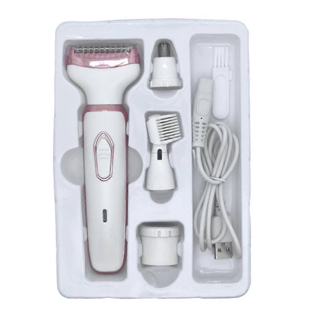 Female Dehairing Device Four-in-one Electric Nose Unhairing Tool Travel Portable White Color Compact Design 1 Set