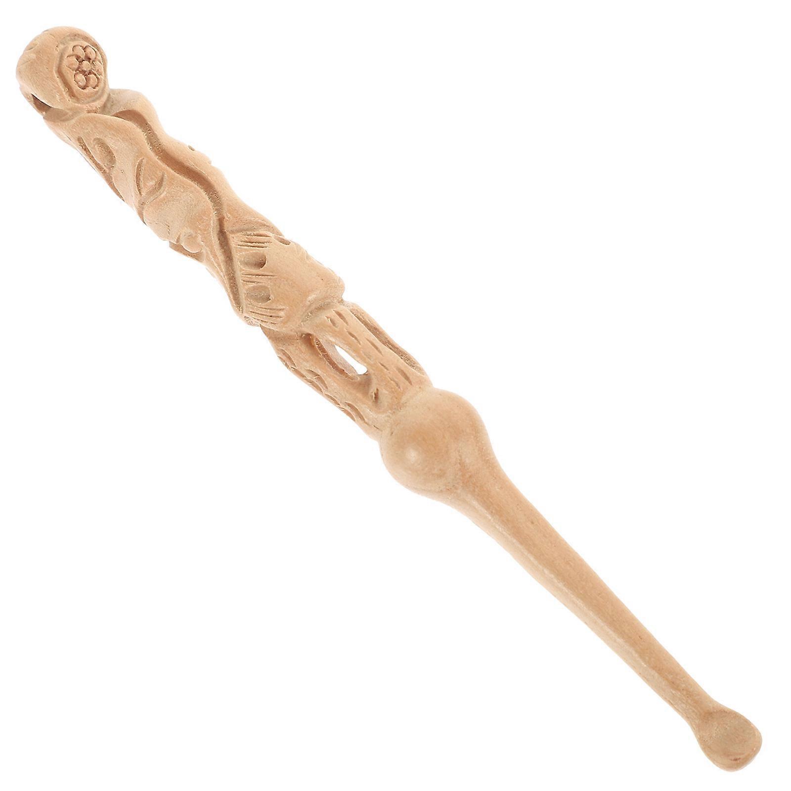 Ear Scoop Earwax Removal Tool Reusable Wood Carved Smooth Design Comfortable Portable Durable Ear Cleaner for Daily Use