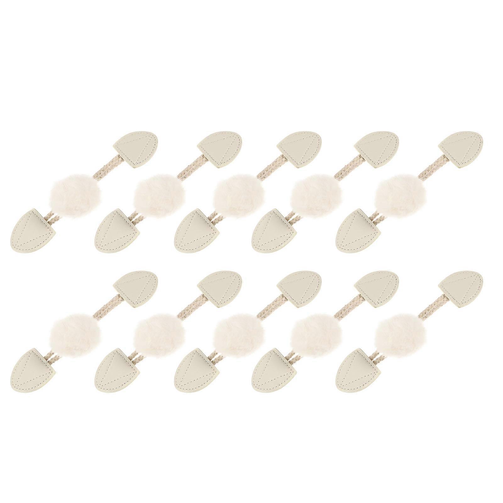 Clothed Toggles For Coats 10 Pairs Unique Decorative Size 6.29X1.57X1.57In Sewing Fashion Design Daily Wear