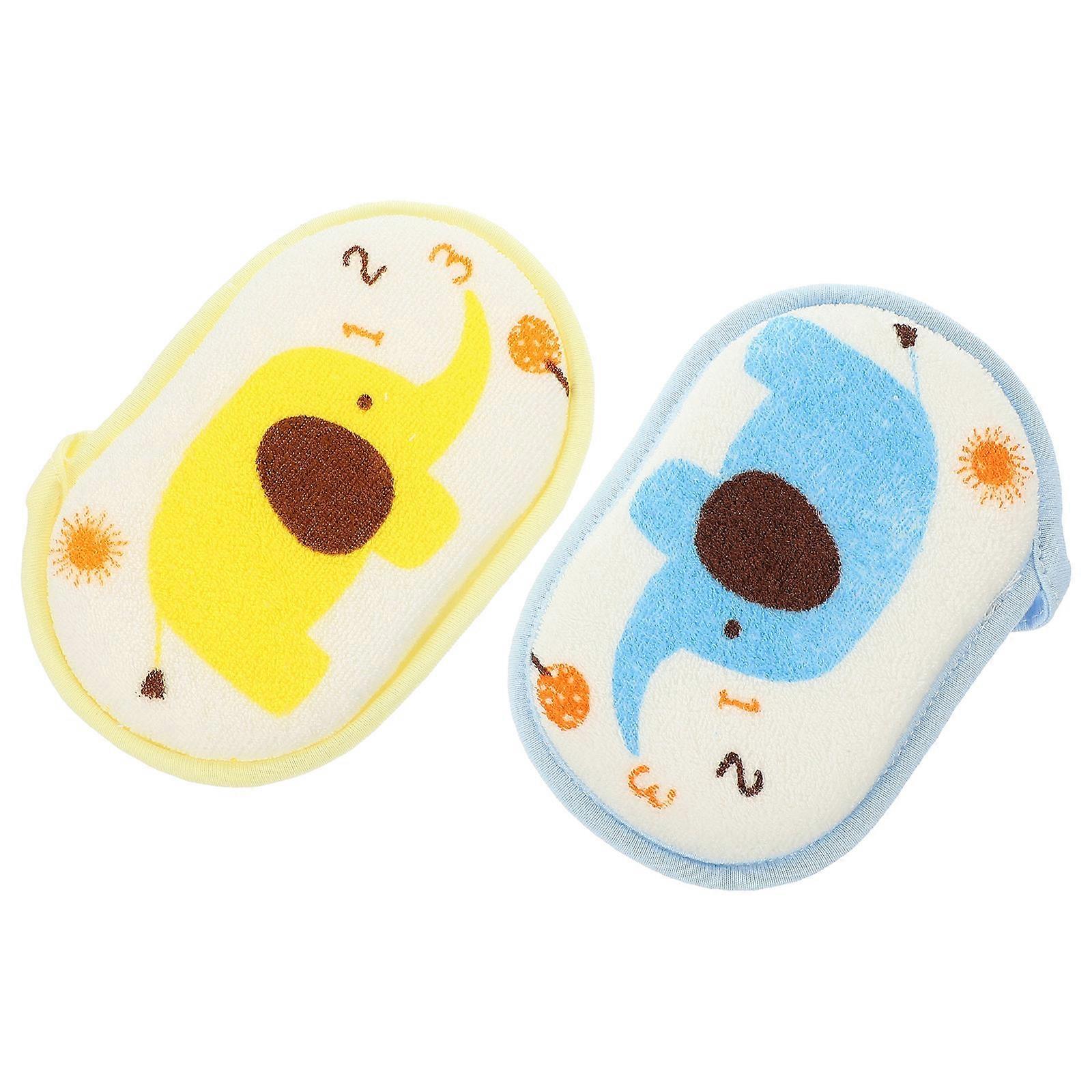 Adorable Baby Bath Scrubbers Made of Soft Cotton Material for Pleasant Bath Time and Massage Experiences 2pcs