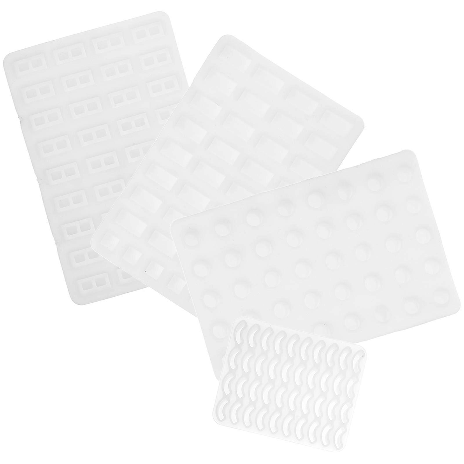 Architectural Design Enhancement 4Pcs Miniature Brick Mold Building Model Supplies White Silicone for Diy Projects
