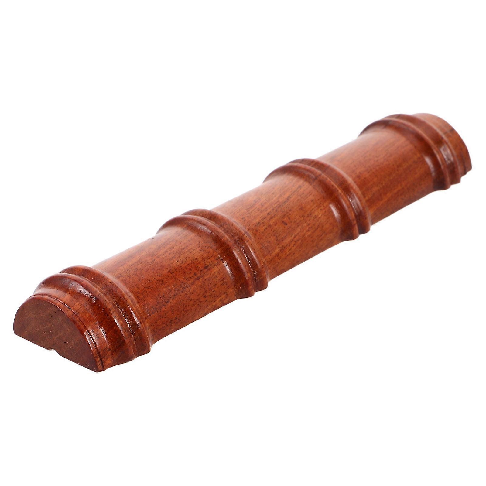 Vintage Calligraphy Brush Rest Stand Wooden Holder For Calligraphy Tools Bamboo Joint Design Brown 1Pcs