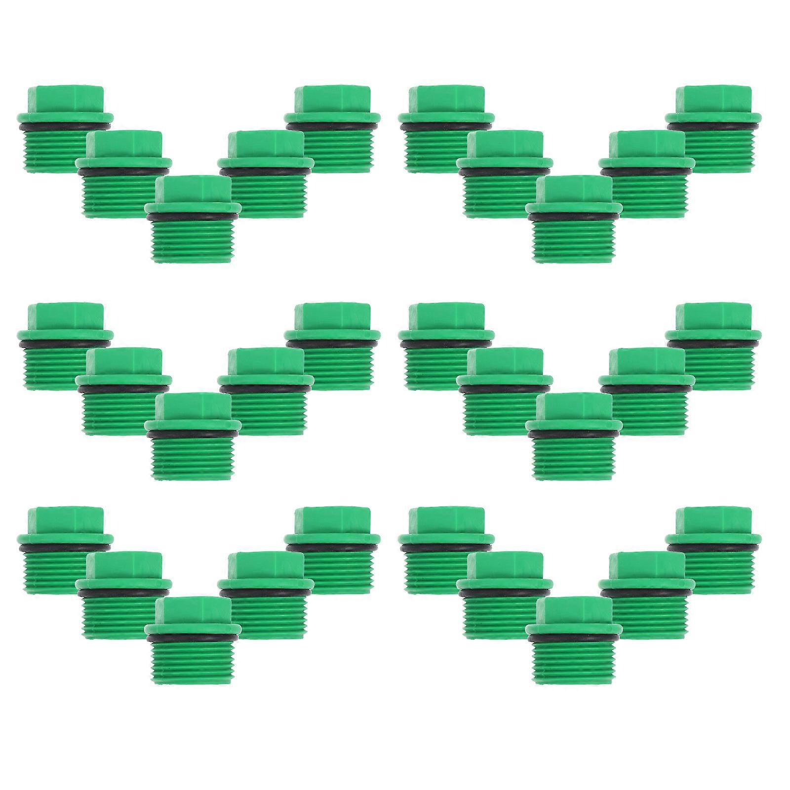Garden Hose Quick Connect 30Pcs Hose End Caps Outdoor Water Systems Hexagonal Green PPR Reusable