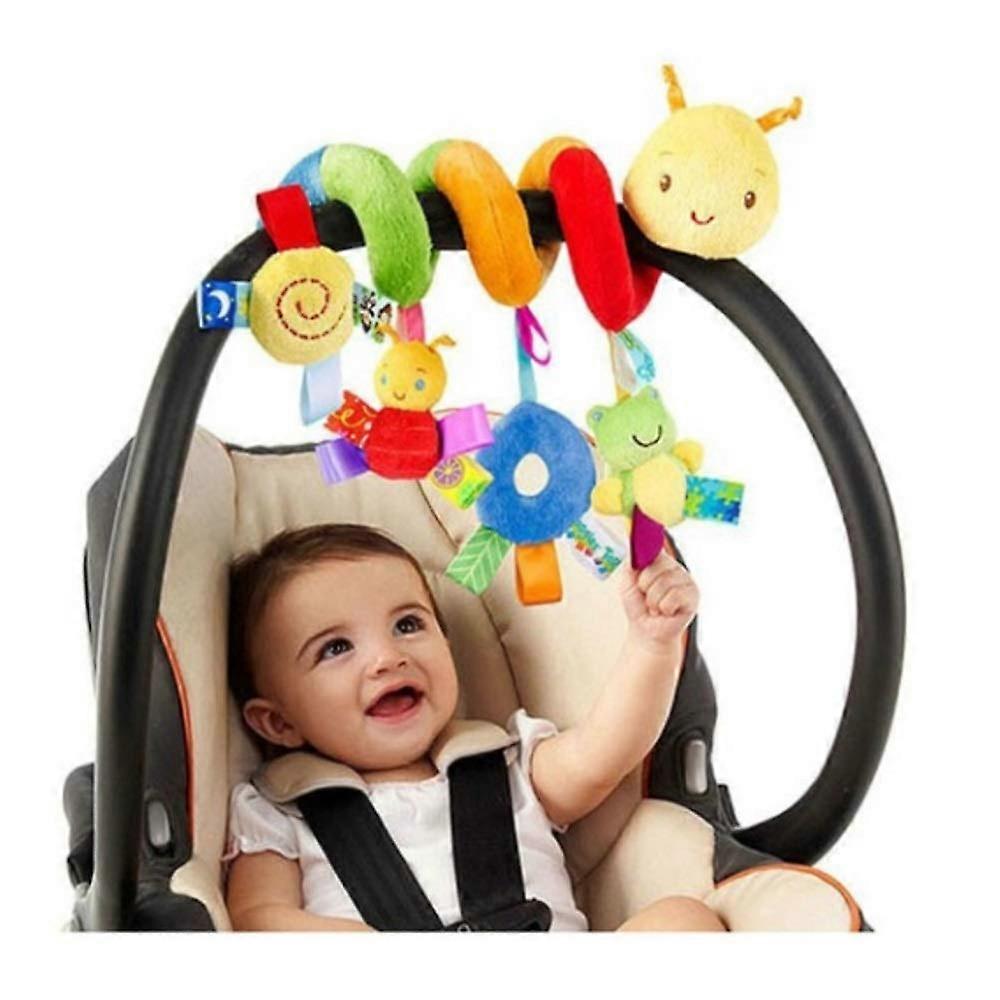 Bed Hanging Toy for Crib and Pram, Soft Plush Spiral Cartoon Toy for Infants, Baby Safe Fabric, Multi-Color