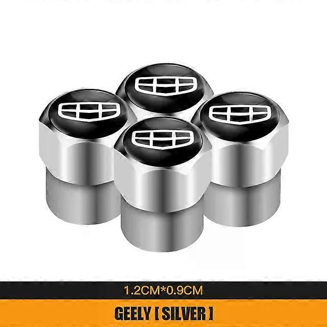 4kpl autonrenkaiden ilmavarsien korkit metalliset pölytiiviit kannet, jotka sopivat Geely Emgrand X7 EC7 -osiin LC EC8 Boyue CK2 GC6 Atlas Coolray GX3 Panda